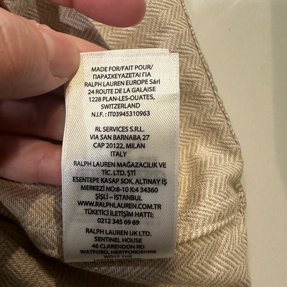 Polo Ralph Lauren Knit Dress Shirt-Tan Herringbone-Size XXL - Picture 8 of 8
